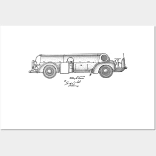 Service Motor Truck Vintage Patent Drawing Posters and Art